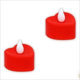 SüSLe Bebek ve Parti Led Işıklı Pilli Tealight Kalp Mum, 4x2cm Sarı Işık - 2 Adet Renksiz