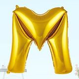 SüSLe Bebek ve Parti M Harf Folyo Balon, 100 Cm - Altın Çok Renkli