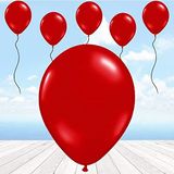 SüSLe Bebek ve Parti Metalik Parlak Balon, 10 Adet - Kırmızı