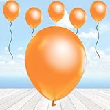 SüSLe Bebek ve Parti Metalik Parlak Balon, 10 Adet - Turuncu