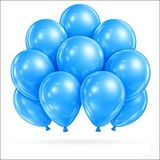 SüSLe Bebek ve Parti Metalik Parlak Balon, 30 Cm X 10 Adet - Mavi Çok Renkli