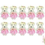 SüSLe Bebek ve Parti Minik Ayıcık Süs, 11cm X 6cm - Pembe - 10 Adet