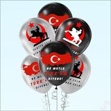 SüSLe Bebek ve Parti Ne Mutlu Türküm Diyene Metalik Balon, 30cm X 8 Adet