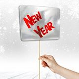 SüSLe Bebek ve Parti New Year, Metalik Karton Konuşma Balonu Çubuğu - Gümüş Çok Renkli