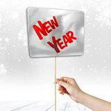 SüSLe Bebek ve Parti New Year, Metalik Karton Konuşma Balonu Çubuğu - Gümüş