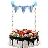 SüSLe Bebek ve Parti Pasta Süsü 27cm X 15cm, İki - Mavi Çok Renkli