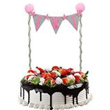 SüSLe Bebek ve Parti Pasta Süsü 27cm x 15cm, İKİ - Pembe