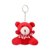 SüSLe Bebek ve Parti Pelüş Ayıcık Anahtarlık, 6,5 cm x 6,5 cm - Kırmızı