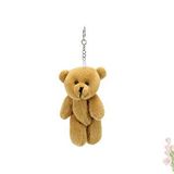 SüSLe Bebek ve Parti Peluş Ayıcık Anahtarlık, 9 X 5,5 Cm - Kahve Çok Renkli