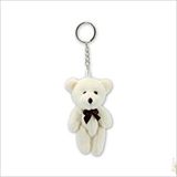 SüSLe Bebek ve Parti Peluş Ayıcık Anahtarlık, 9 X 5,5 Cm - Krem Çok Renkli