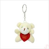 SüSLe Bebek ve Parti Pelüş Ayıcık Anahtarlık Love You, 5 Cm X 5 Cm - Beyaz Çok Renkli