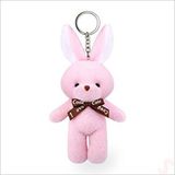 SüSLe Bebek ve Parti Pelüş Tavşan Anahtarlık, 15 Cm X 8 Cm - Pembe Çok Renkli