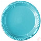 SüSLe Bebek ve Parti Plastik Tabak, 22cm X 24 Adet - Mavi Çok Renkli