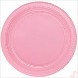 SüSLe Bebek ve Parti Plastik Tabak, 22cm X 24 Adet - Pembe Çok Renkli