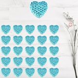 SüSLe Bebek ve Parti Polyester Kalp Fiyonk, 1,3 Cm - 25 Adet - Mavi