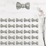 SüSLe Bebek ve Parti Polyester Papyon Fiyonk, 2,0 X 1,0 Cm - 25 Adet - Gümüş