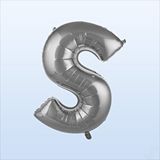 SüSLe Bebek ve Parti S Harf Gümüş Folyo Balon - 76 Cm Çok Renkli