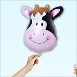 SüSLe Bebek ve Parti Safari Sevimli Hayvanlar Folyo Balon, 45 cm - İnek