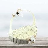 SüSLe Bebek ve Parti Saplı Oval Kumaş Sepet, 36 cm, Orta Boy, Taş Rengi