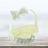 SüSLe Bebek ve Parti Saplı Oval Kumaş Süslü Sepet, 36 Cm, Orta Boy, Krem Çok Renkli