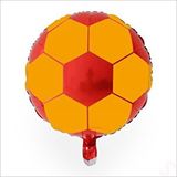 SüSLe Bebek ve Parti Sarı Kırmızı Futbol Topu Folyo Balon - 45 Cm Çok Renkli