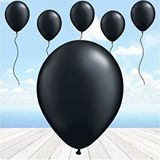 SüSLe Bebek ve Parti Siyah Balon, 10 Adet Çok Renkli