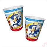 SüSLe Bebek ve Parti Sonic Kirpi, Karton Bardak - 8 Adet Çok Renkli
