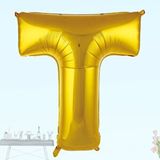 SüSLe Bebek ve Parti T Harf Folyo Balon, 100 Cm - Altın
