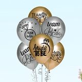 SüSLe Bebek ve Parti Team Bride Metalik Altın Gümüş Renkli Balon, 30cm x 8 Adet