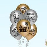 SüSLe Bebek ve Parti Team Bride Metalik Altın Ve Gümüş Renkli Balon, 30cm X 8 Adet Çok Renkli