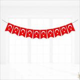 SüSLe Bebek ve Parti Türk Bayrağı Flama Seti, 17cm X 11cm - 10'lu Çok Renkli