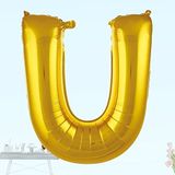 SüSLe Bebek ve Parti U Harf Folyo Balon, 100 Cm - Altın