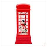 SüSLe Bebek ve Parti Uçuşan Simli,12,5 X 5cm Led Işıklı Telefon Kulübesi Küre-kardan Adam