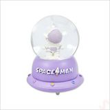 SüSLe Bebek ve Parti Uçuşan Yıldızlı,7,5cm X 4,5cm Led Işıklı Astronot Küre - Lila Çok Renkli