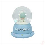 SüSLe Bebek ve Parti Uçuşan Yıldızlı,7,5cm X 4,5cm Led Işıklı Astronot Küre - Mavi Çok Renkli