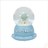 SüSLe Bebek ve Parti Uçuşan Yıldızlı,7,5cm X 4,5cm Led Işıklı Astronot Küre - Mavi