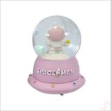 SüSLe Bebek ve Parti Uçuşan Yıldızlı,7,5cm X 4,5cm Led Işıklı Astronot Küre - Pembe Çok Renkli