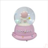 SüSLe Bebek ve Parti Uçuşan Yıldızlı,7,5cm X 4,5cm Led Işıklı Astronot Küre - Pembe