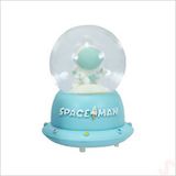 SüSLe Bebek ve Parti Uçuşan Yıldızlı,7,5cm X 4,5cm Led Işıklı Astronot Küre - Turkuaz Çok Renkli
