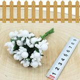 SüSLe Bebek ve Parti Yapay Çiçek, 12 Adetli Tomurcuk Cipso Demeti - 10 Cm, Beyaz