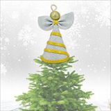 SüSLe Bebek ve Parti Yılbaşı Ağacı Simli Eva Külah Tepelik, 14cm X 9cm - Gümüş Çok Renkli