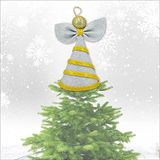 SüSLe Bebek ve Parti Yılbaşı Ağacı Simli Eva Külah Tepelik, 14cm X 9cm - Gümüş