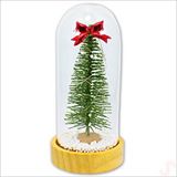 SüSLe Bebek ve Parti Yılbaşı Ağaçlı Ve Led Işıklı, 17cm X 8cm Cam Fanus Şeffaf