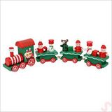SüSLe Bebek ve Parti Yılbaşı Dekorasyonu, Ahşap Tren Seti - 22 Cm Çok Renkli