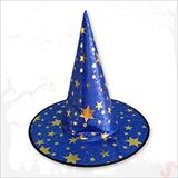 SüSLe Bebek ve Parti Yıldız Desenli Hallloween Cadı Şapkası, 38cm - Lacivert