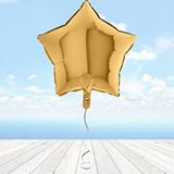 SüSLe Bebek ve Parti Yıldız Folyo Balon, 45 Cm - Altın Çok Renkli