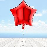 SüSLe Bebek ve Parti Yıldız Folyo Balon, 45 Cm - Kırmızı Çok Renkli