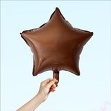 SüSLe Bebek ve Parti Yıldız Folyo Balon, 45cm - Karamel