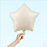 SüSLe Bebek ve Parti Yıldız Folyo Balon, 45cm - Krem