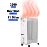 Süsler 11 Dilim Yağlı Radyatör SR-5711 2500 Watt Ayarlanabilir Sıcaklık Özellikli İç Mekan Kullanımı